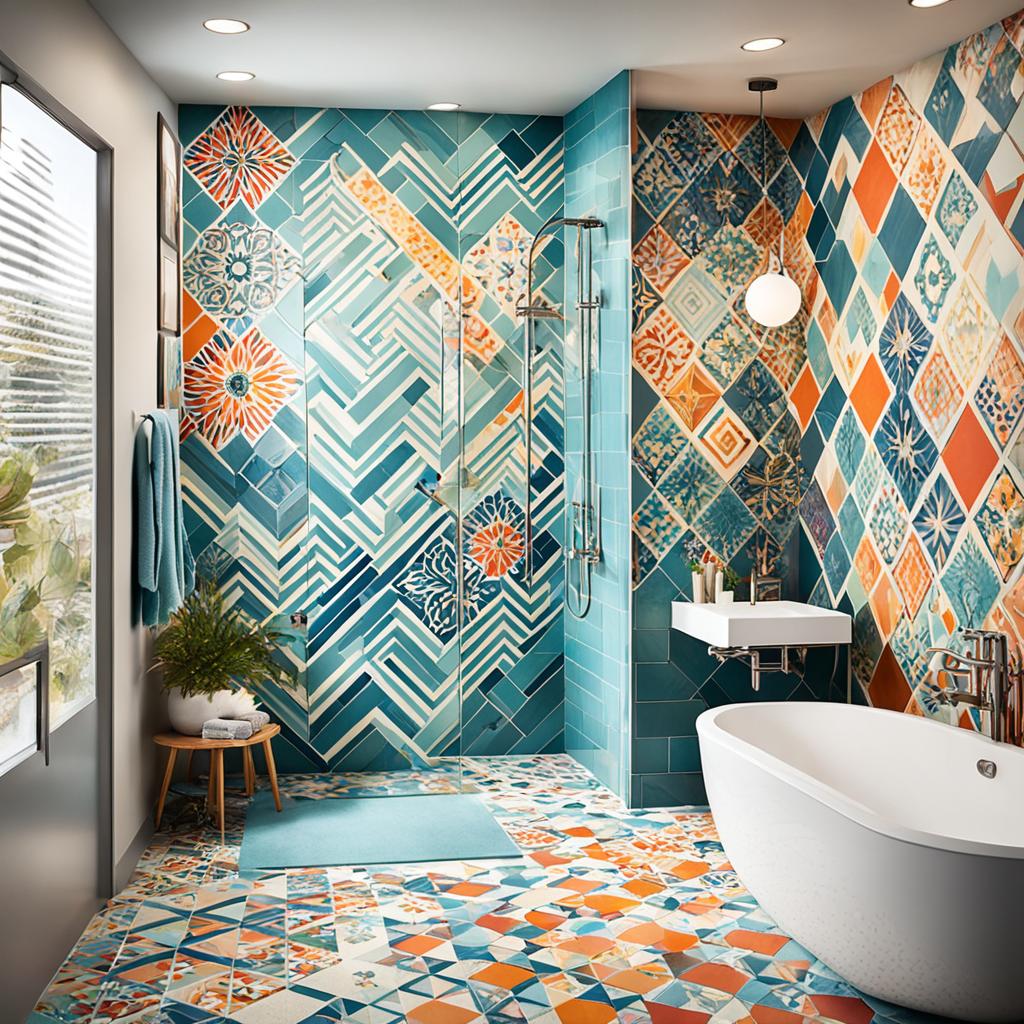 Unique bathroom tile designs