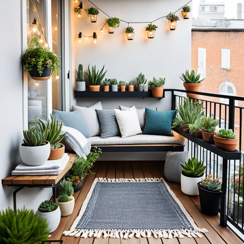 Wall-mounted decor for small balcony