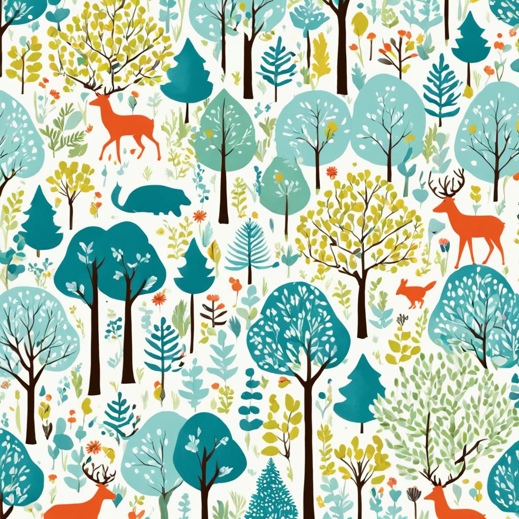 Whimsical wallpaper design