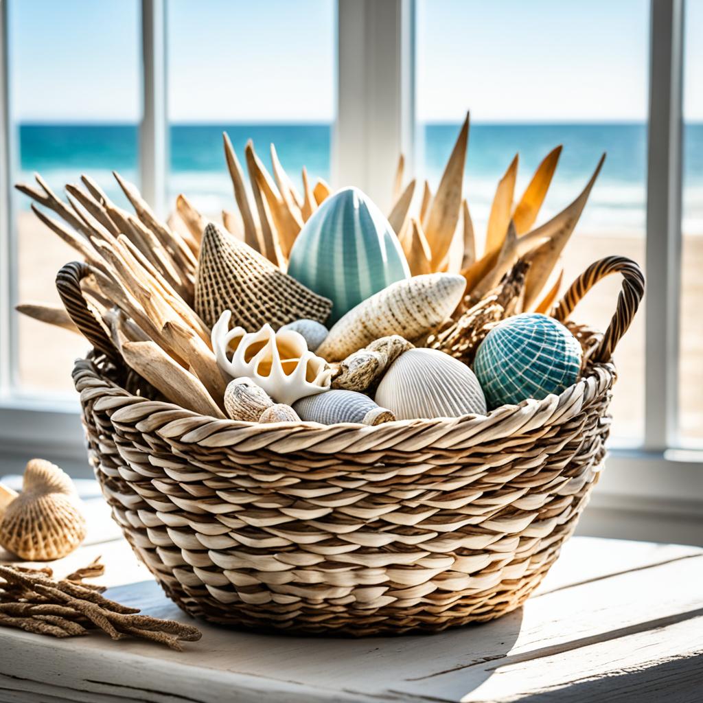 Woven elements in coastal decor