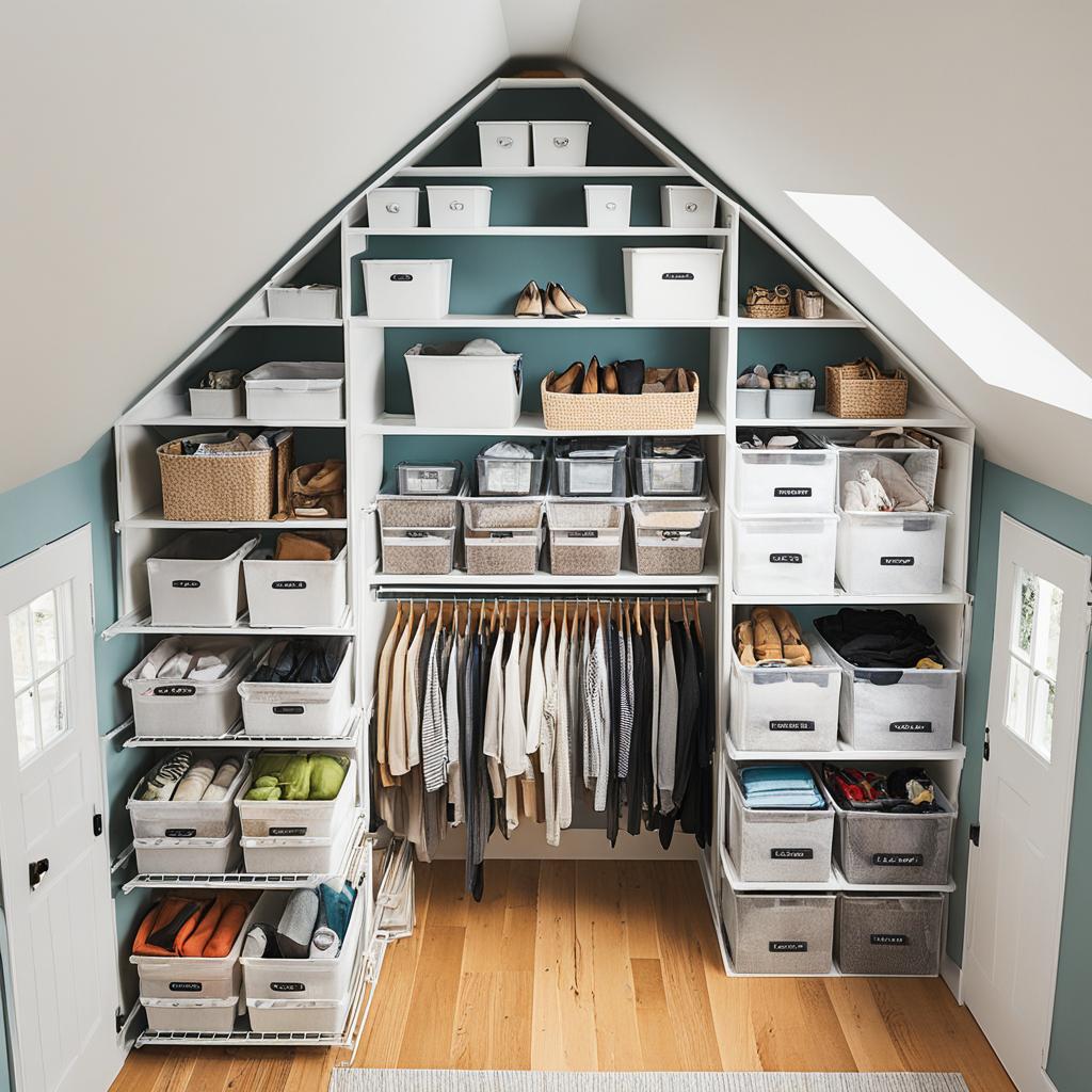 attic closet shelving