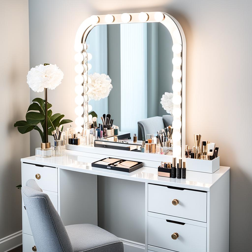 bedroom vanity organization