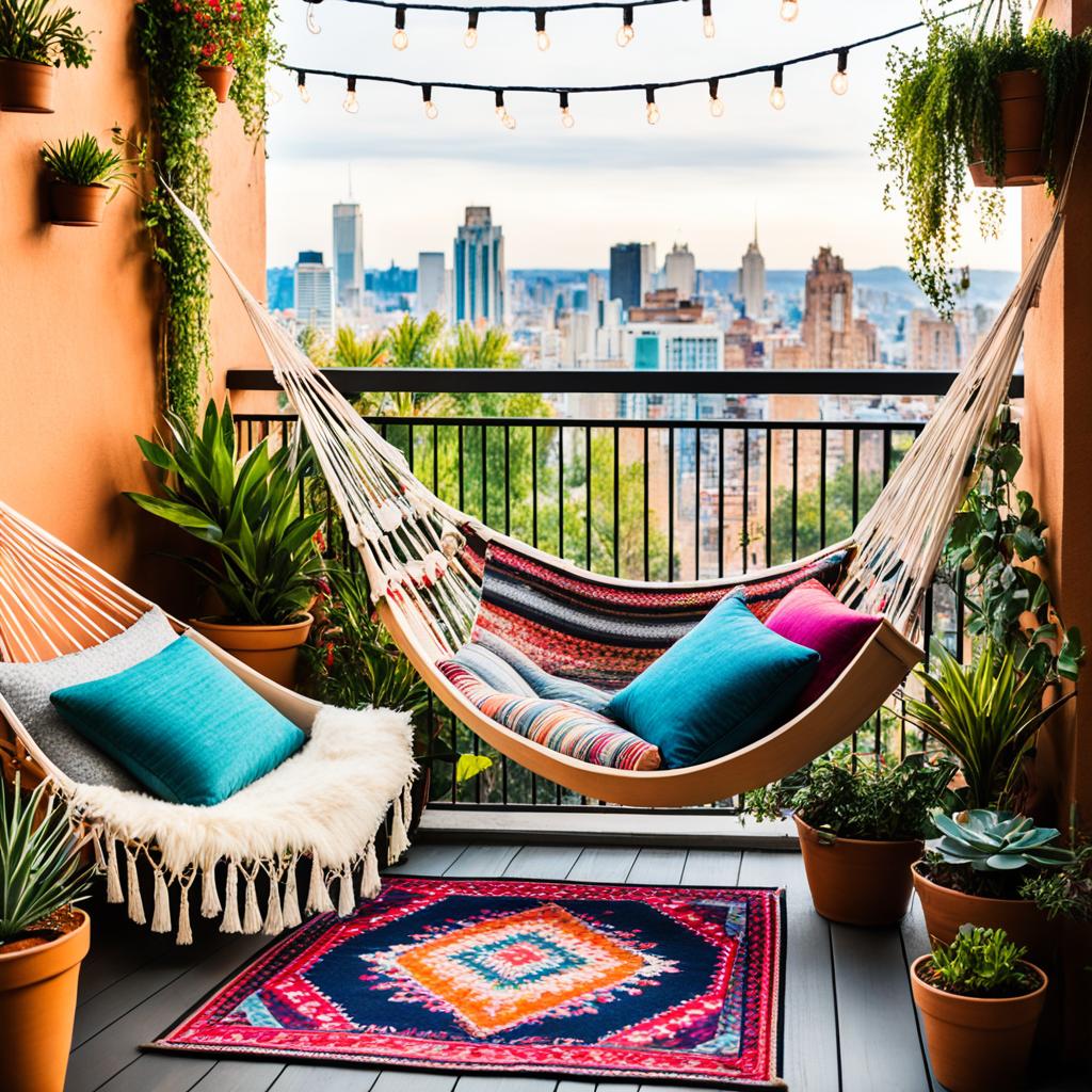 bohemian outdoor balcony