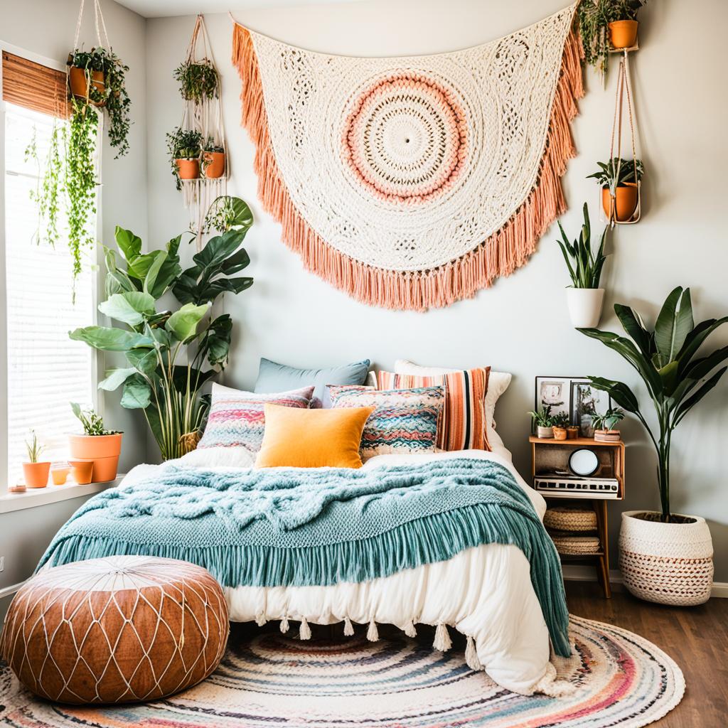 boho-chic tween girl bedroom design