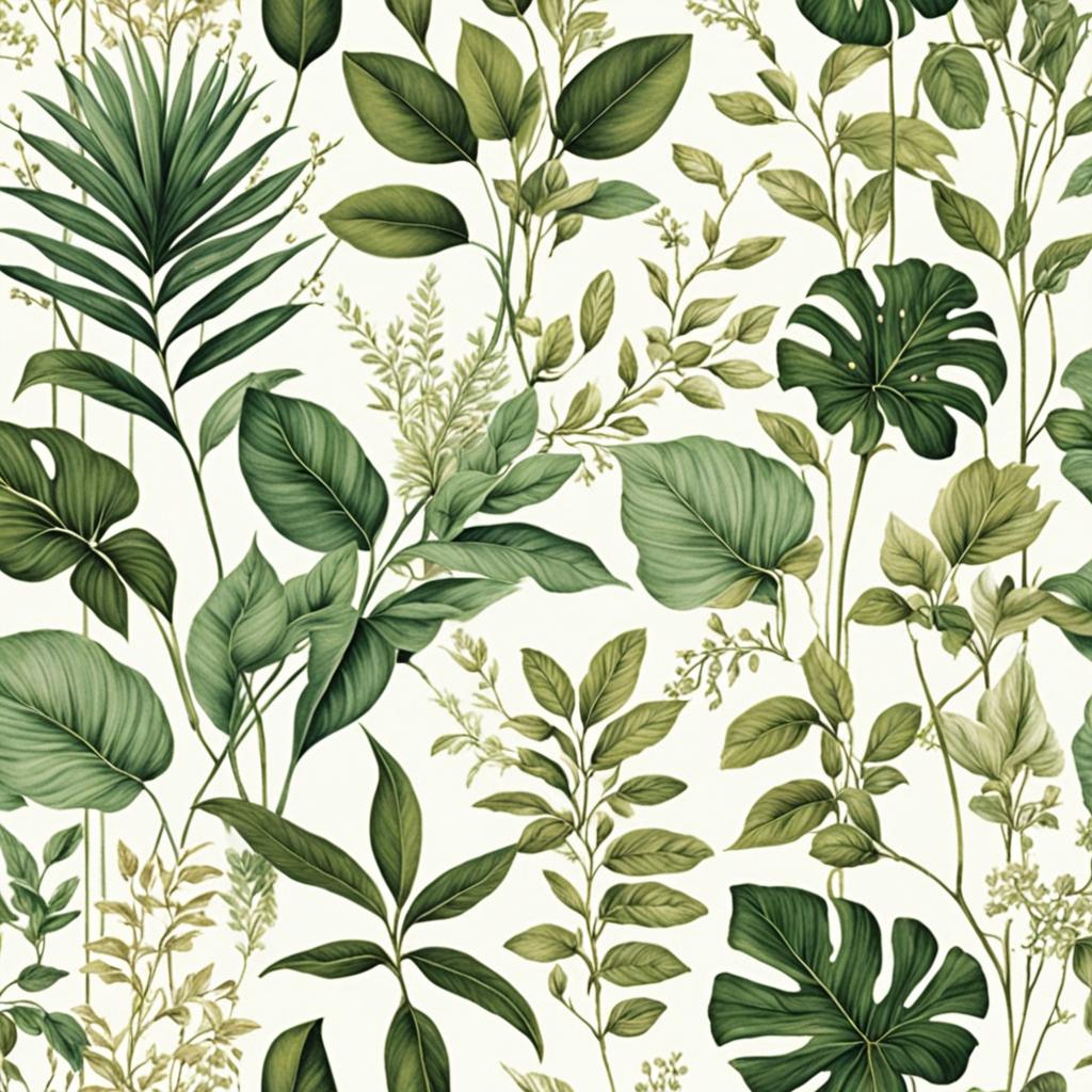 botanical bathroom wallpaper