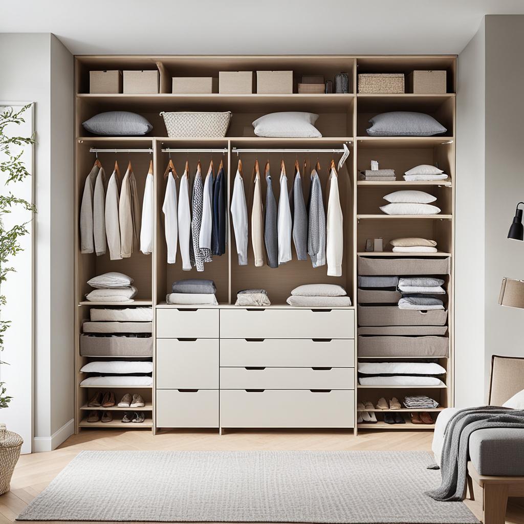 built-in wardrobe for bedroom storage