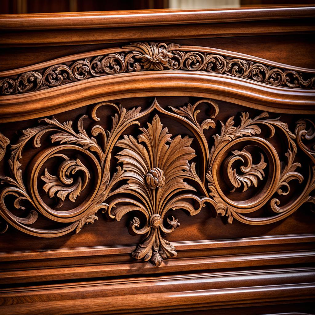 carved wood accents