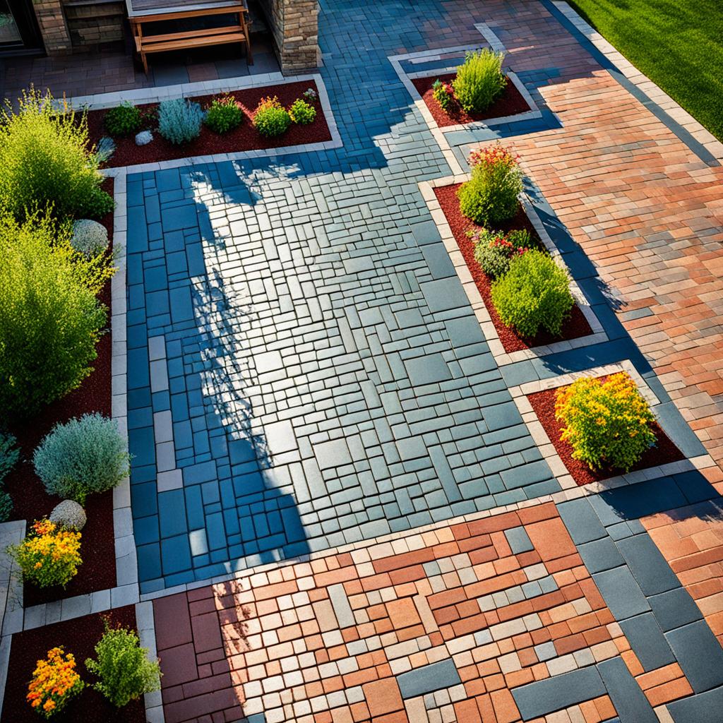 colorful patio pavers