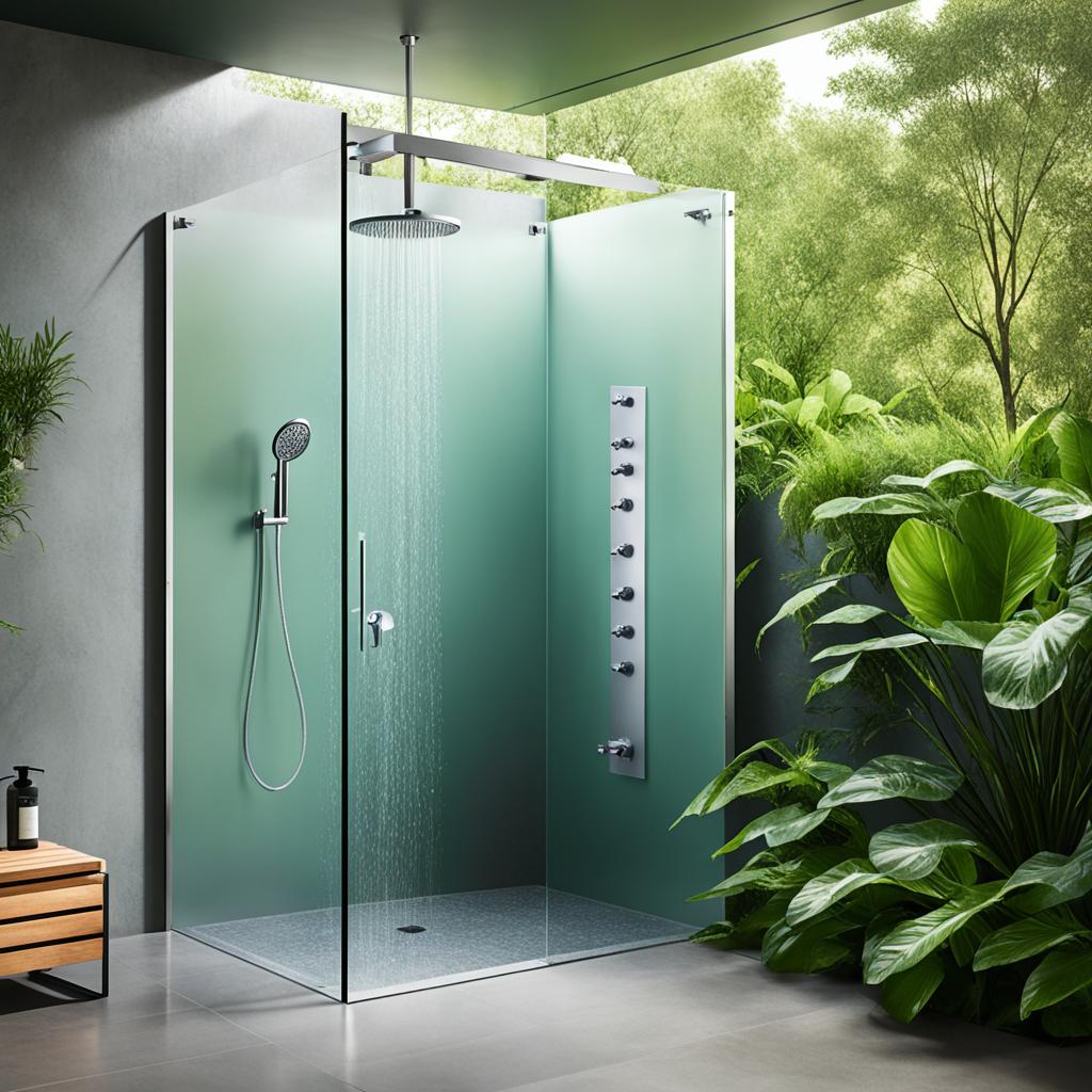 doorless shower stalls