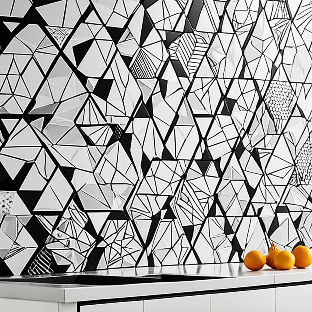 geometric backsplash