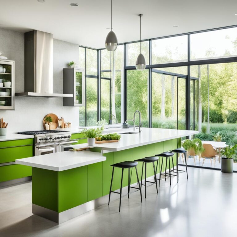 Eco-Chic: Green Kitchen Cabinets for a Fresh and Sustainable Space