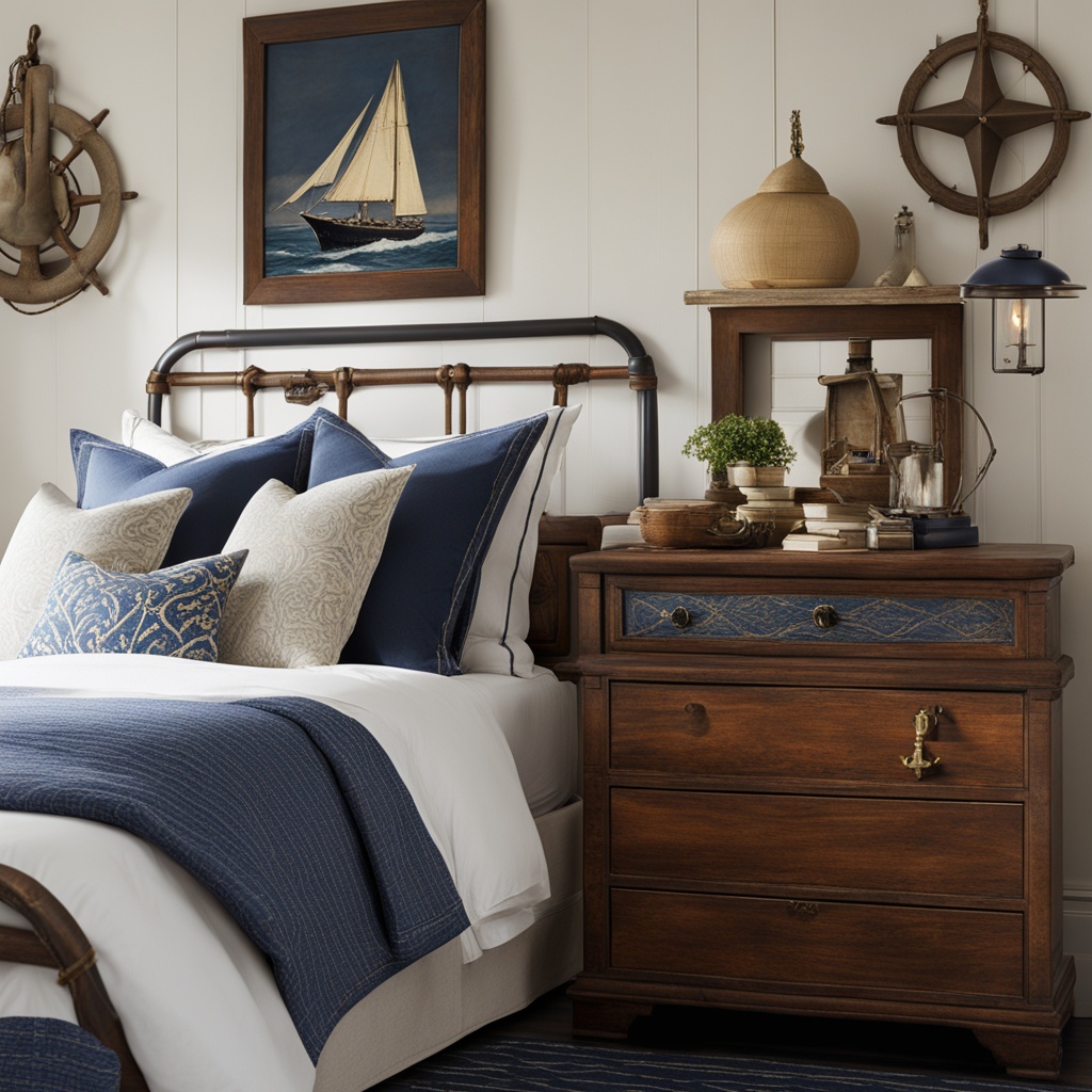 maritime bedroom theme with authentic nautical elements