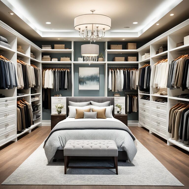 Luxury and Organization: Master Bedroom with Walk-In Closet Design Ideas