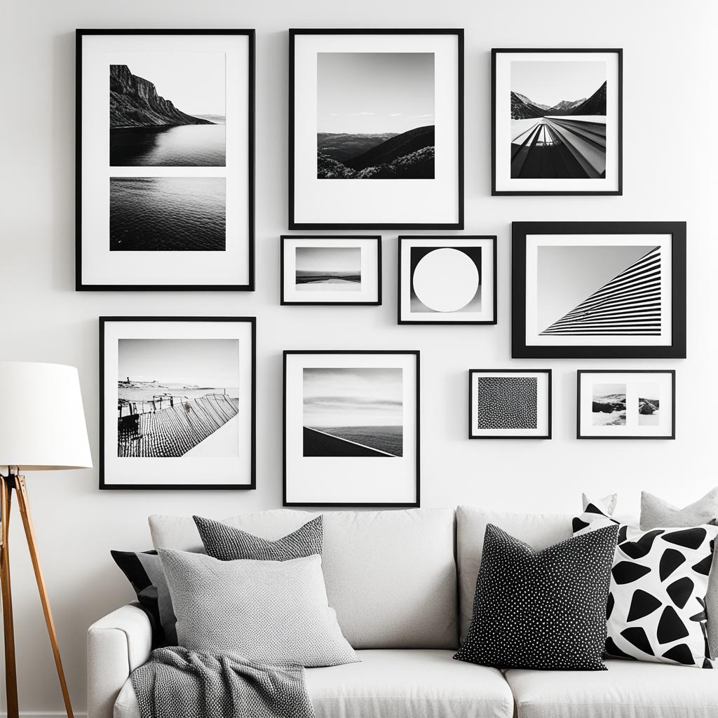 minimalist gallery wall