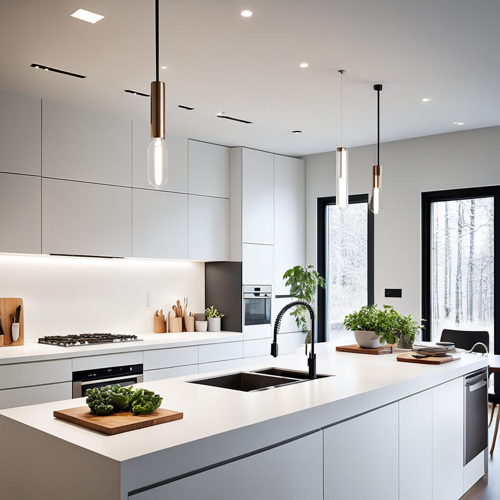 minimalist kitchen lighting