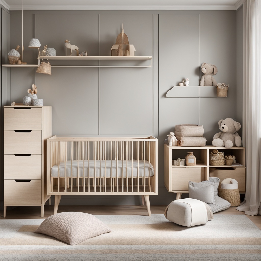 minimalist nursery organization