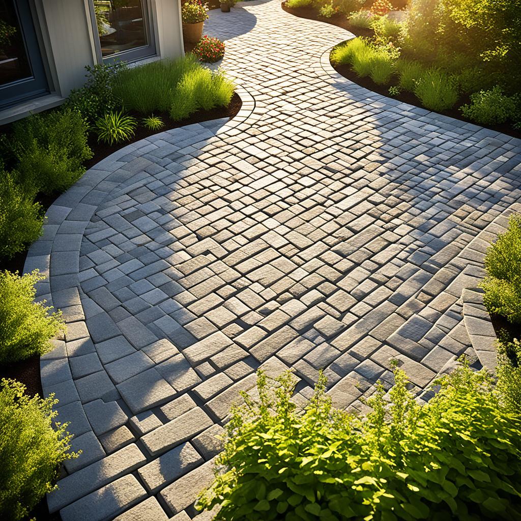 mixed patio paver materials