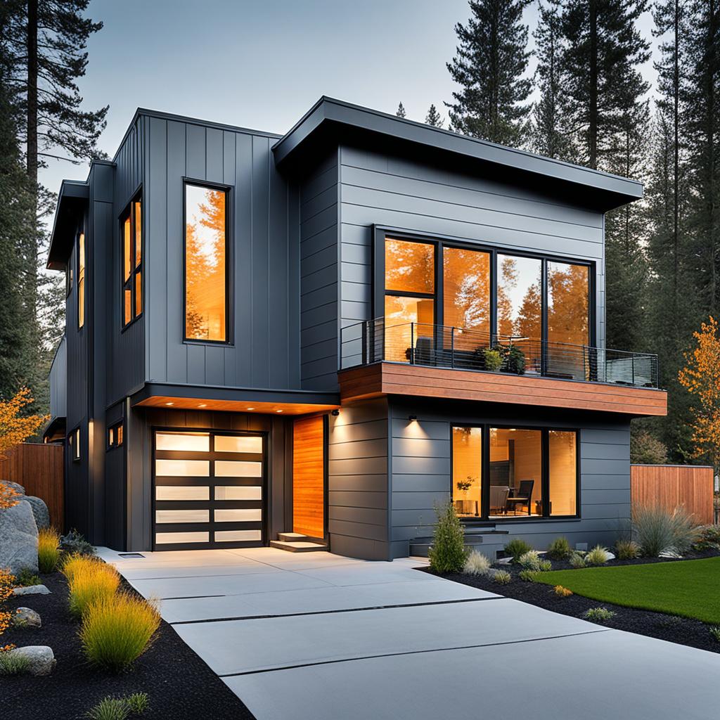 modern grey house exterior color