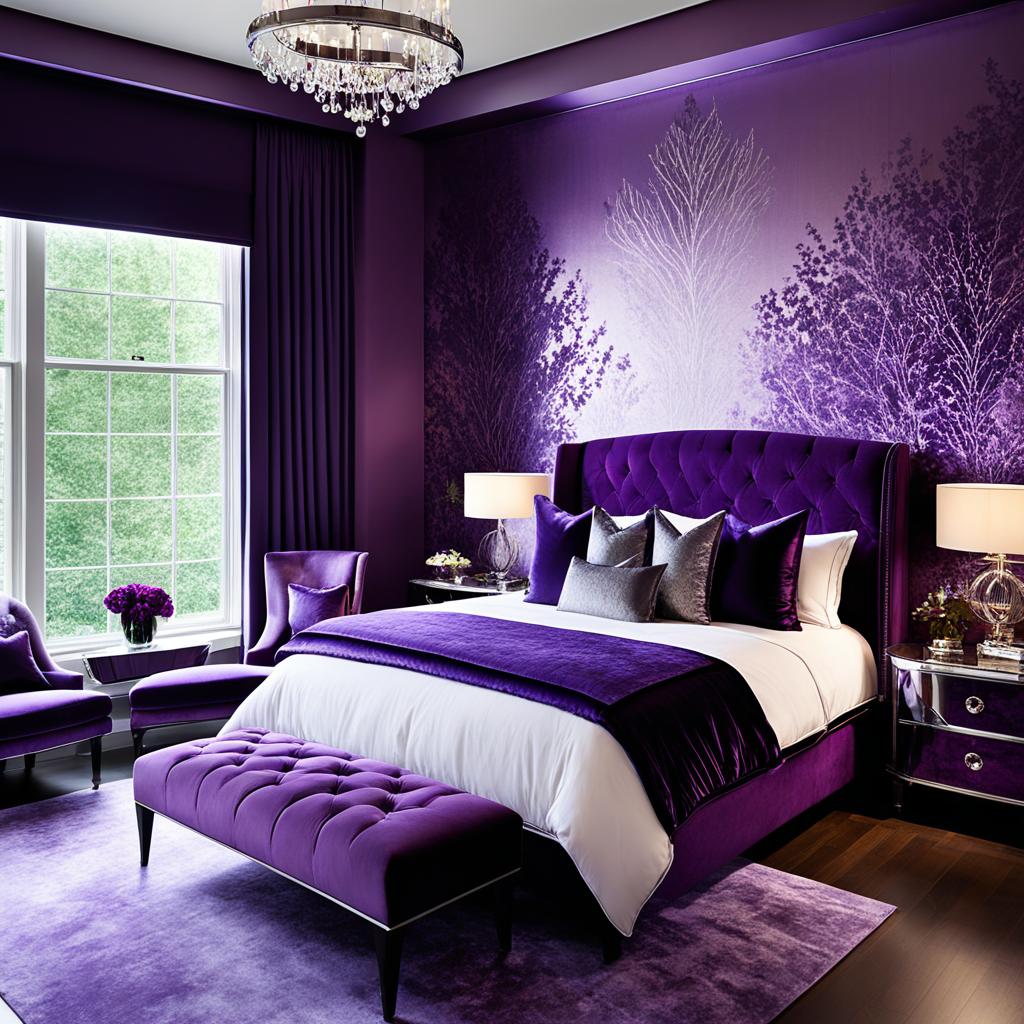 modern purple bedrooms