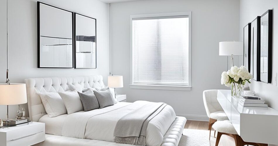 modern white bedroom