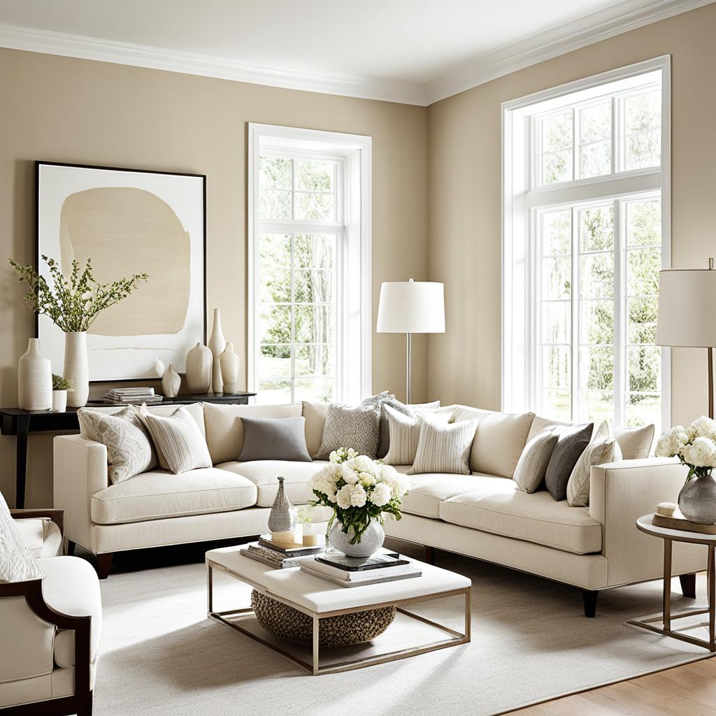 neutral color scheme living room