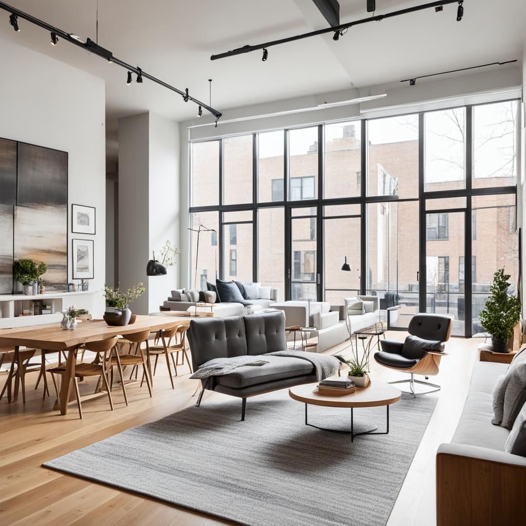 open floor plan loft interior