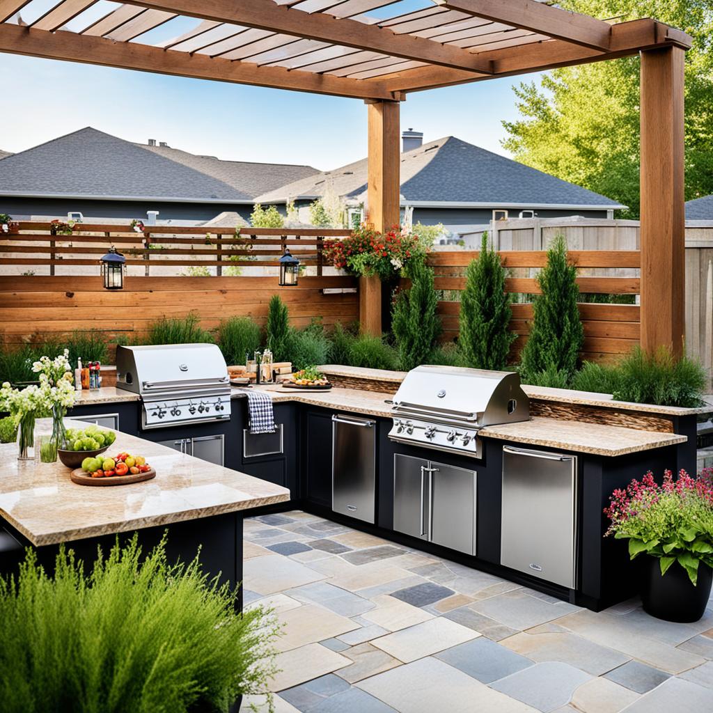 outdoor kitchen island