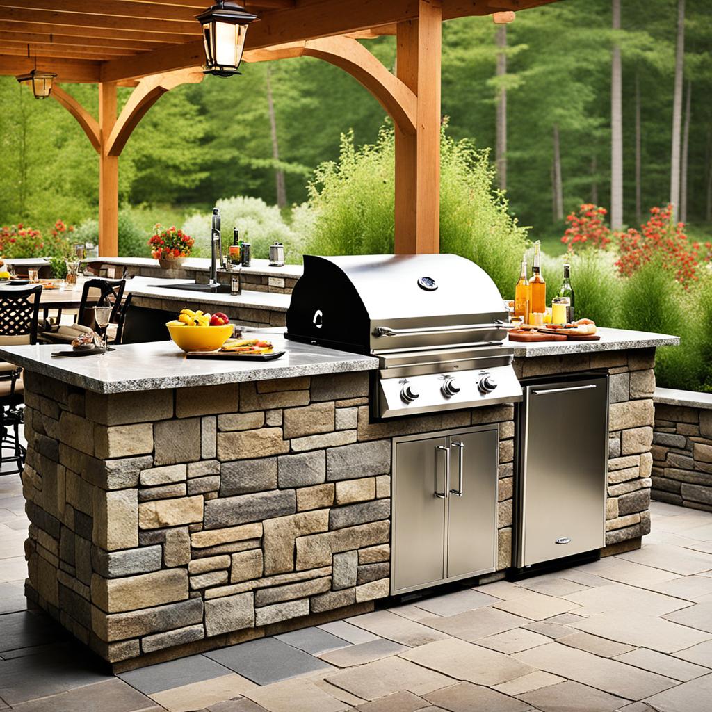 outdoor kitchen island