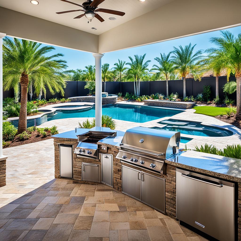 outdoor kitchens poolside