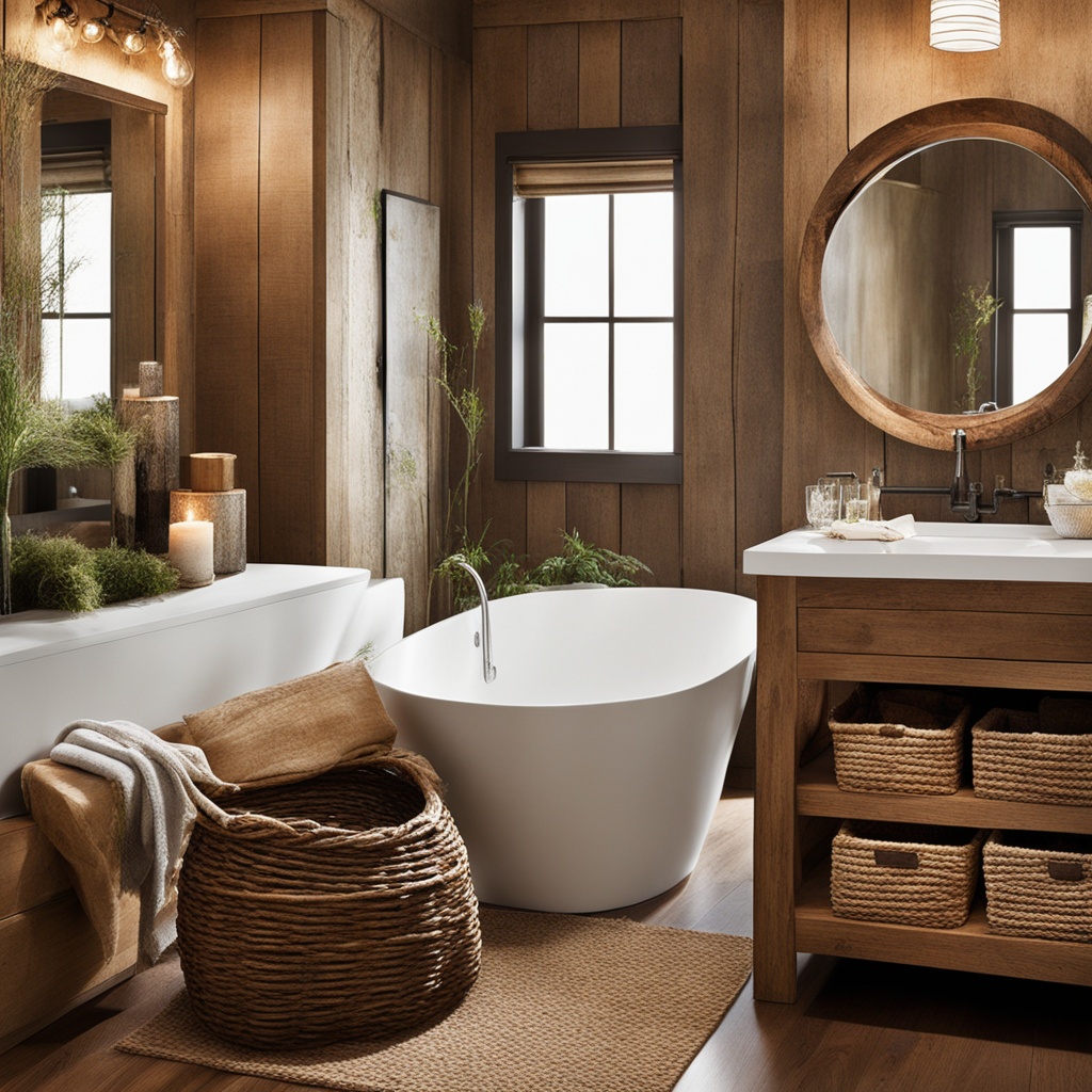 rustic bathroom materials