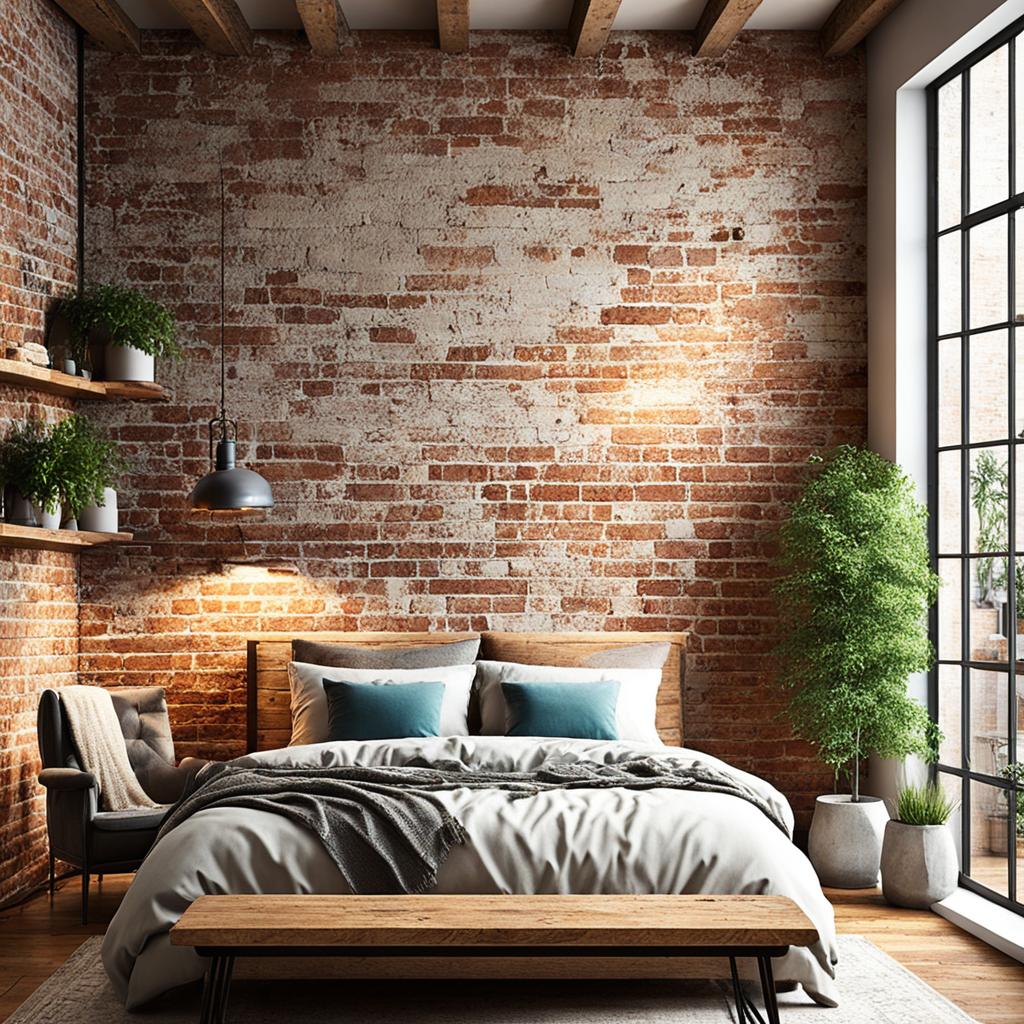 rustic exposed brick walls