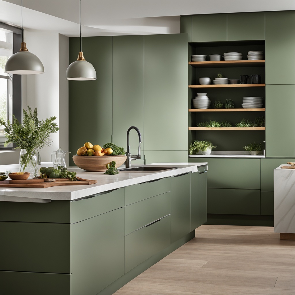 sage green kitchen cabinets