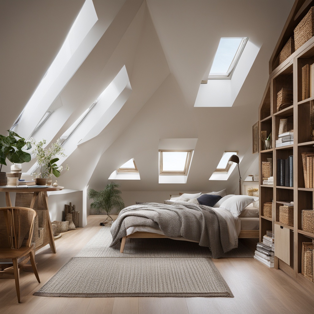 slanted ceilings and skylights