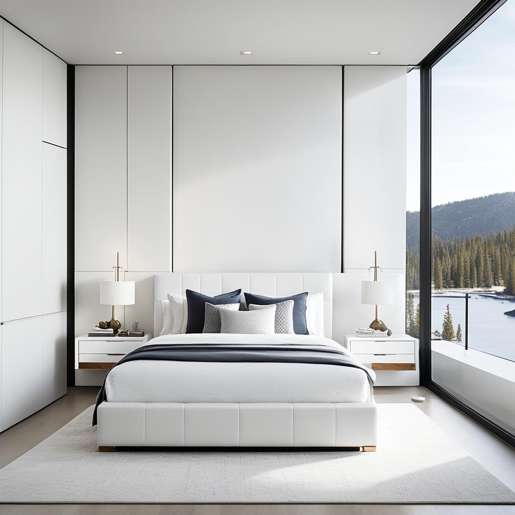 sleek white bedroom furniture