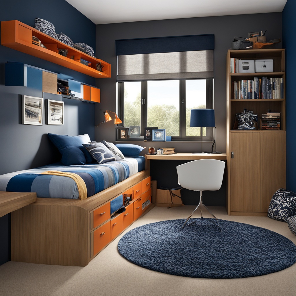 space-saving teen boy bedroom