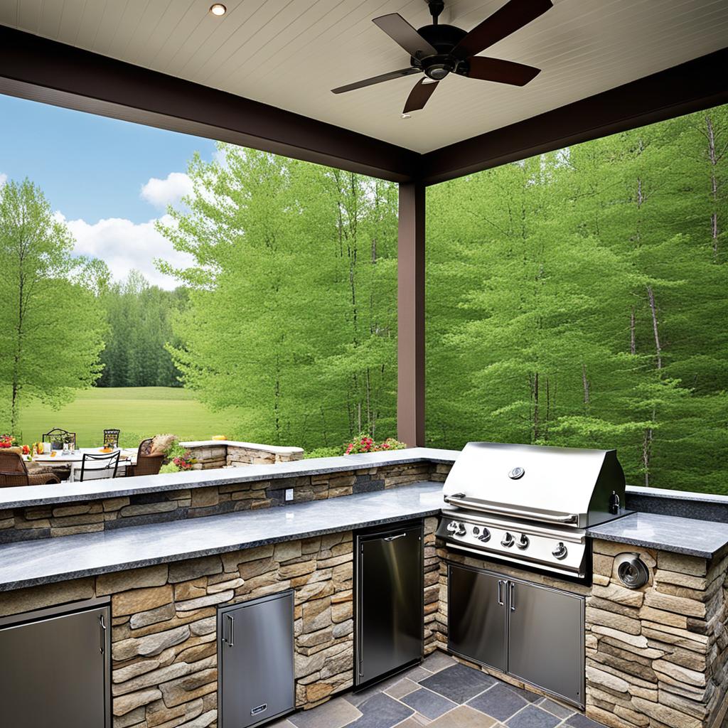 weatherproof outdoor kitchen