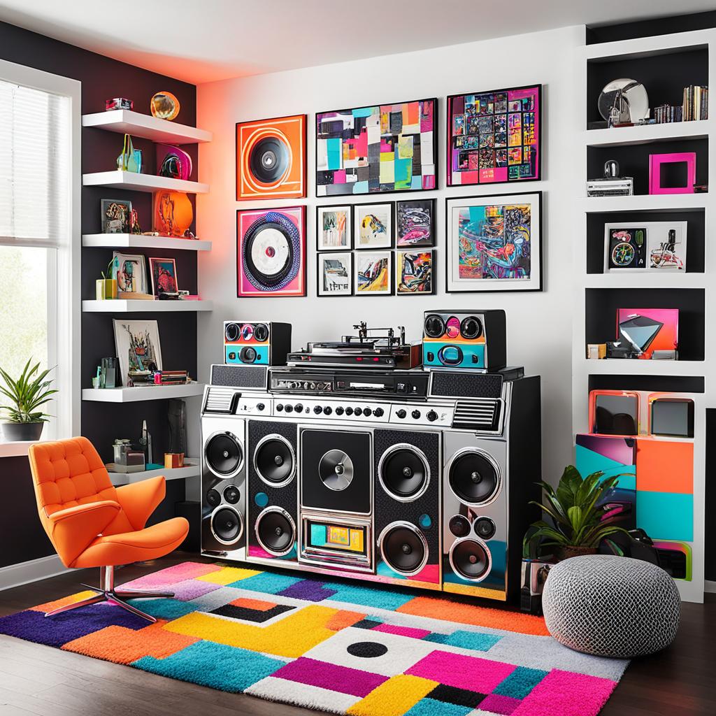 1980s retro style decor