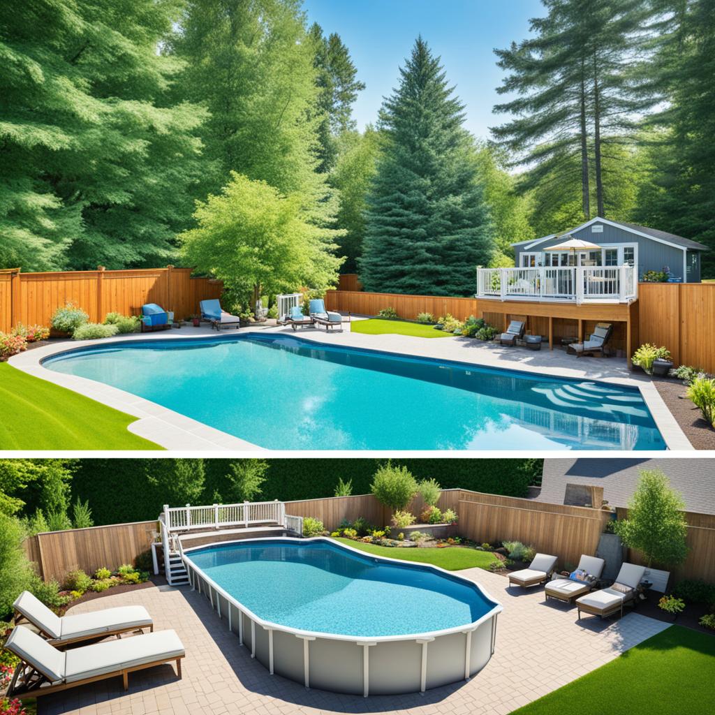 Above-ground and in-ground pool types