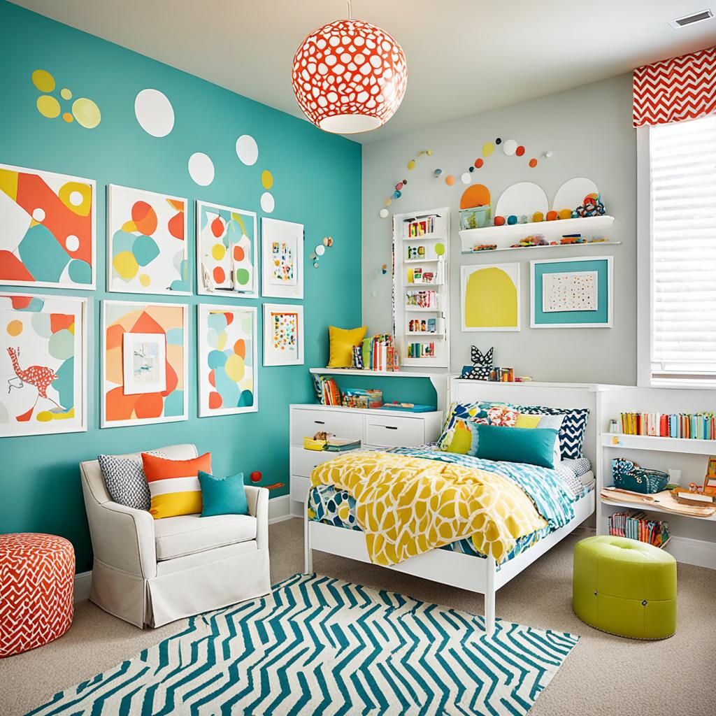 Accent wall in kids room