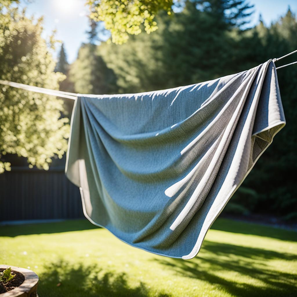 Air drying weighted blankets