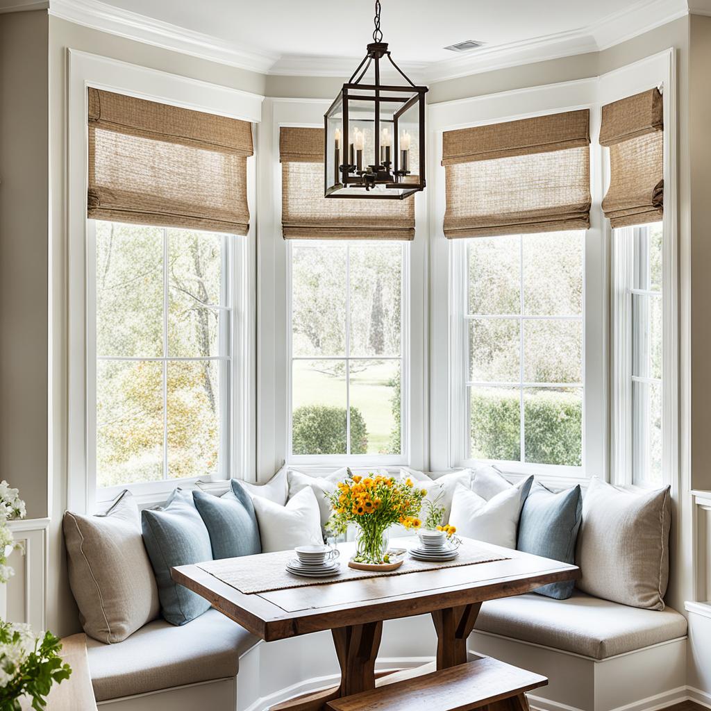 Bay window breakfast nook