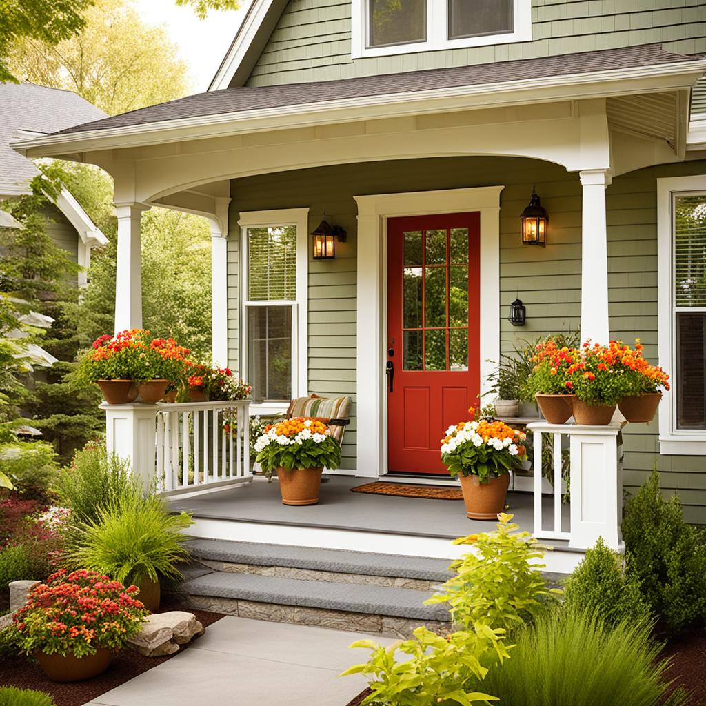 Bungalow style front porch