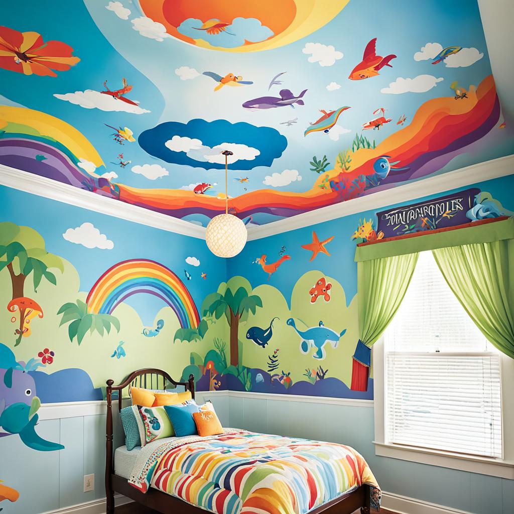 Ceiling paint ideas for kids rooms