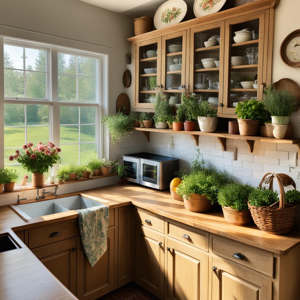 Cottagecore farmhouse kitchen