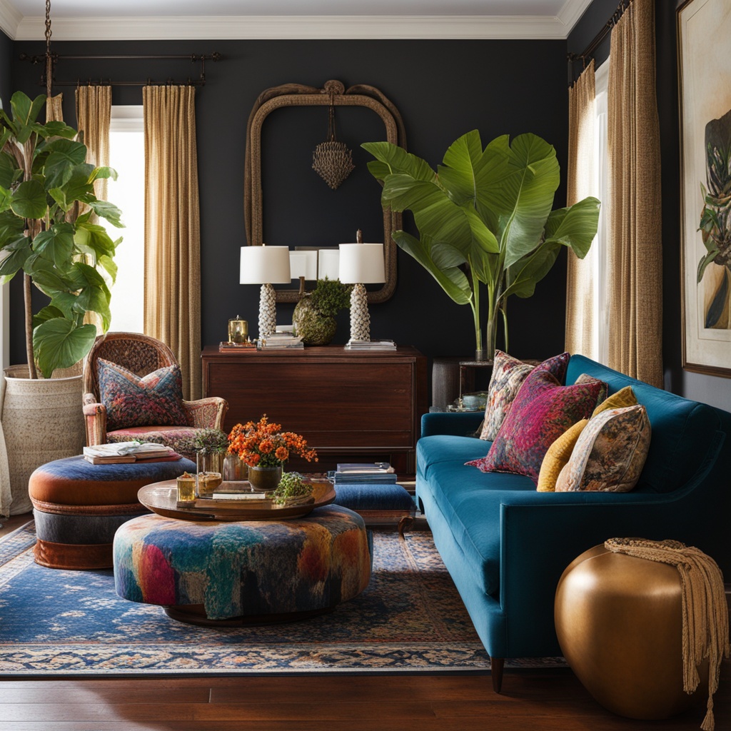 Eclectic decor with mixed patterns and textures