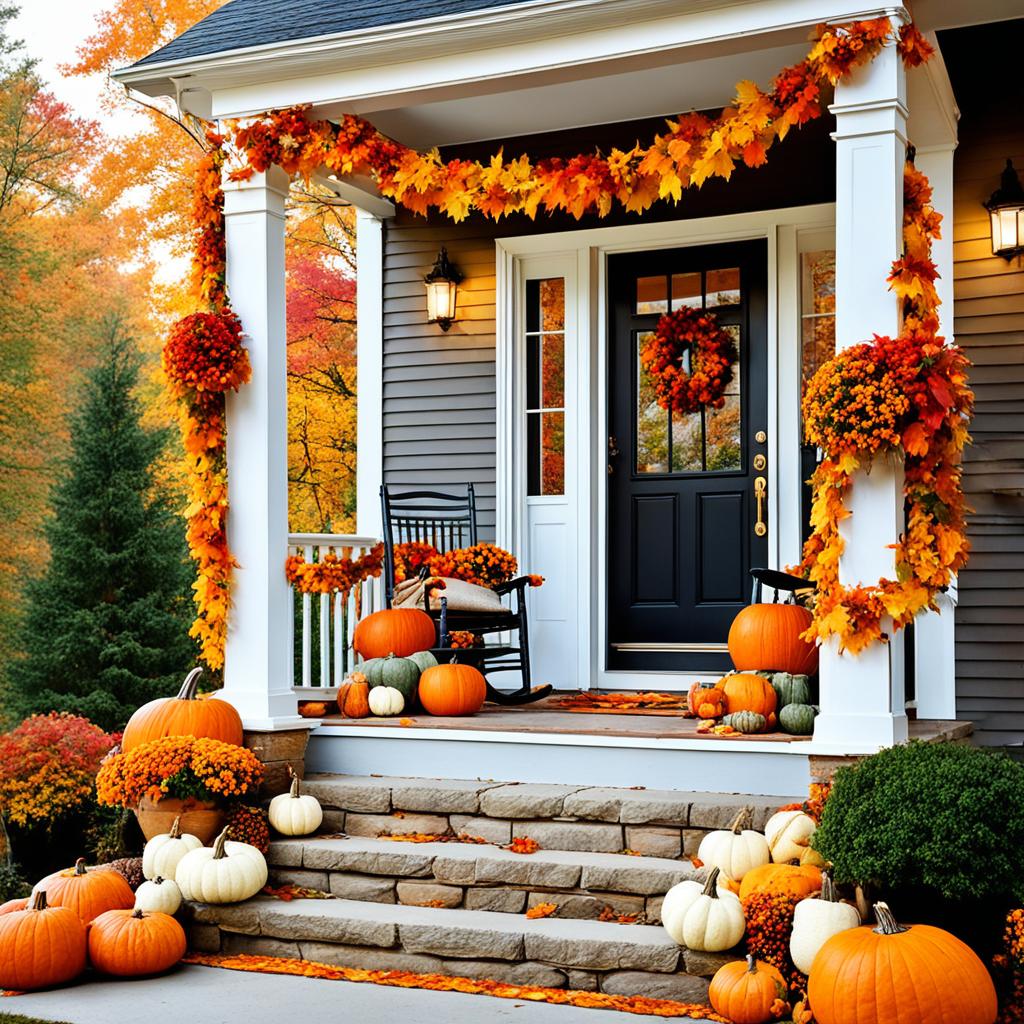 Fall foliage porch