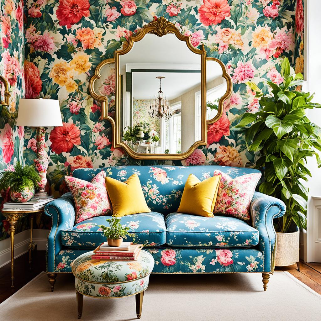 Floral prints in home decor