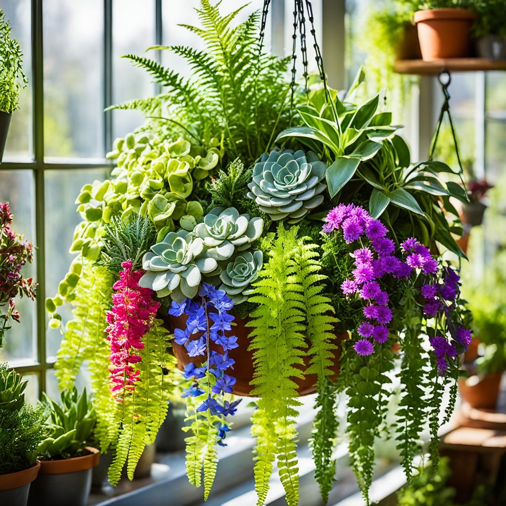 Indoor greenhouse plants