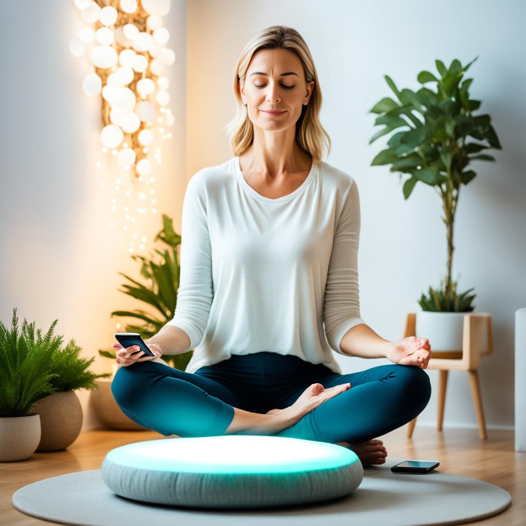 Meditation apps enhancing serenity nook