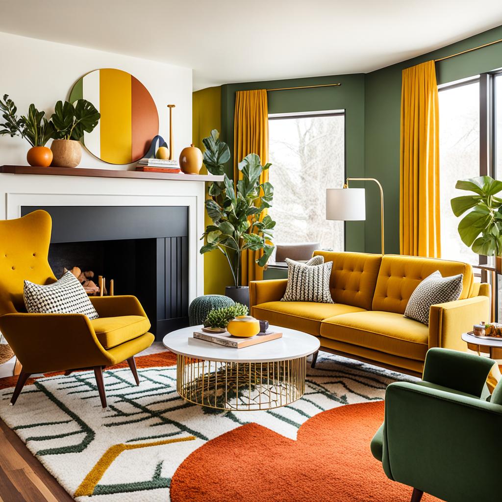 Mid-century modern color palette